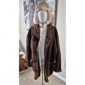 Brown Sheepskin Shearling Coat